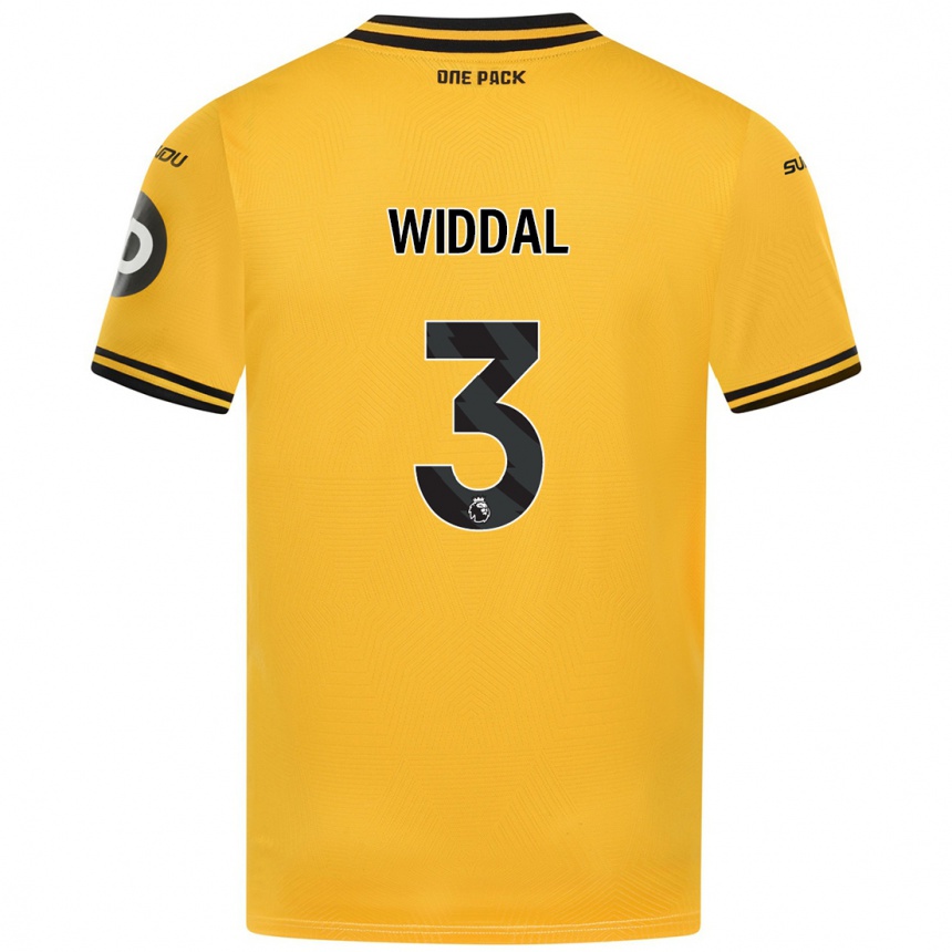 Kinder Fußball Natalie Widdal #3 Gelb Heimtrikot Trikot 2024/25 T-Shirt Luxemburg