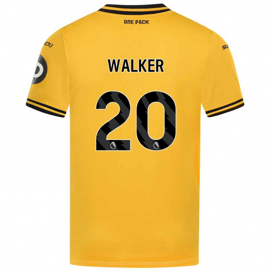 Kinder Fußball Lowri Walker #20 Gelb Heimtrikot Trikot 2024/25 T-Shirt Luxemburg