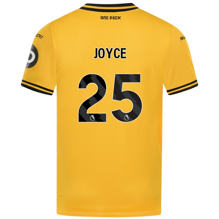 Kinder Fußball Leonie Joyce #25 Gelb Heimtrikot Trikot 2024/25 T-Shirt Luxemburg