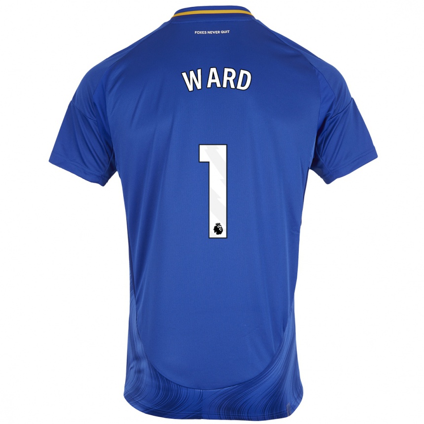 Kinder Fußball Danny Ward #1 Blau Weiß Heimtrikot Trikot 2024/25 T-Shirt Luxemburg