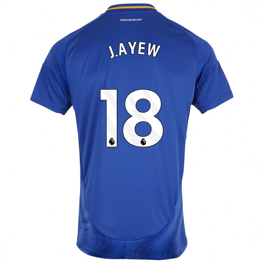 Kinder Fußball Ayew #18 Blau Weiß Heimtrikot Trikot 2024/25 T-Shirt Luxemburg