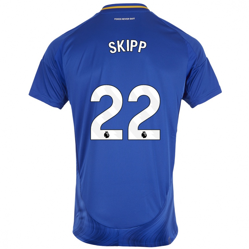 Kinder Fußball Oliver Skipp #22 Blau Weiß Heimtrikot Trikot 2024/25 T-Shirt Luxemburg