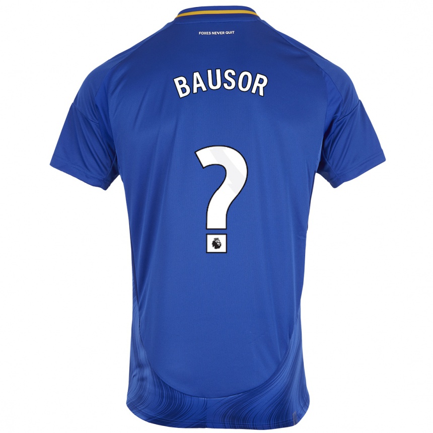 Kinder Fußball Stevie Bausor #0 Blau Weiß Heimtrikot Trikot 2024/25 T-Shirt Luxemburg