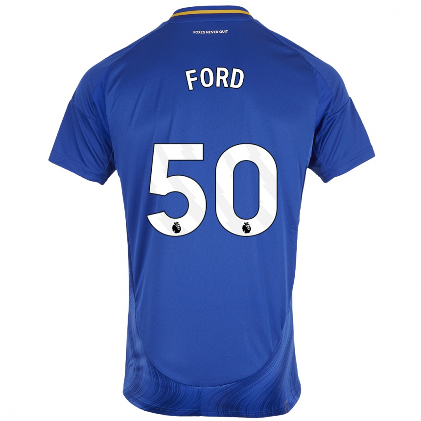 Kinder Fußball Harvey Godsmark-Ford #50 Blau Weiß Heimtrikot Trikot 2024/25 T-Shirt Luxemburg