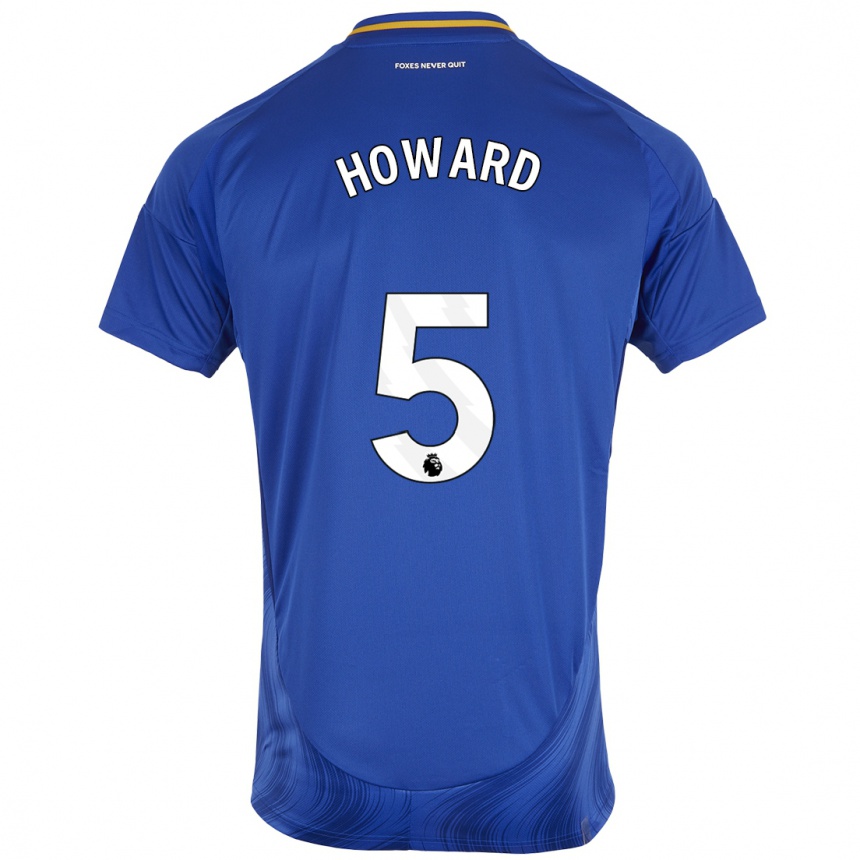 Kinder Fußball Sophie Howard #5 Blau Weiß Heimtrikot Trikot 2024/25 T-Shirt Luxemburg