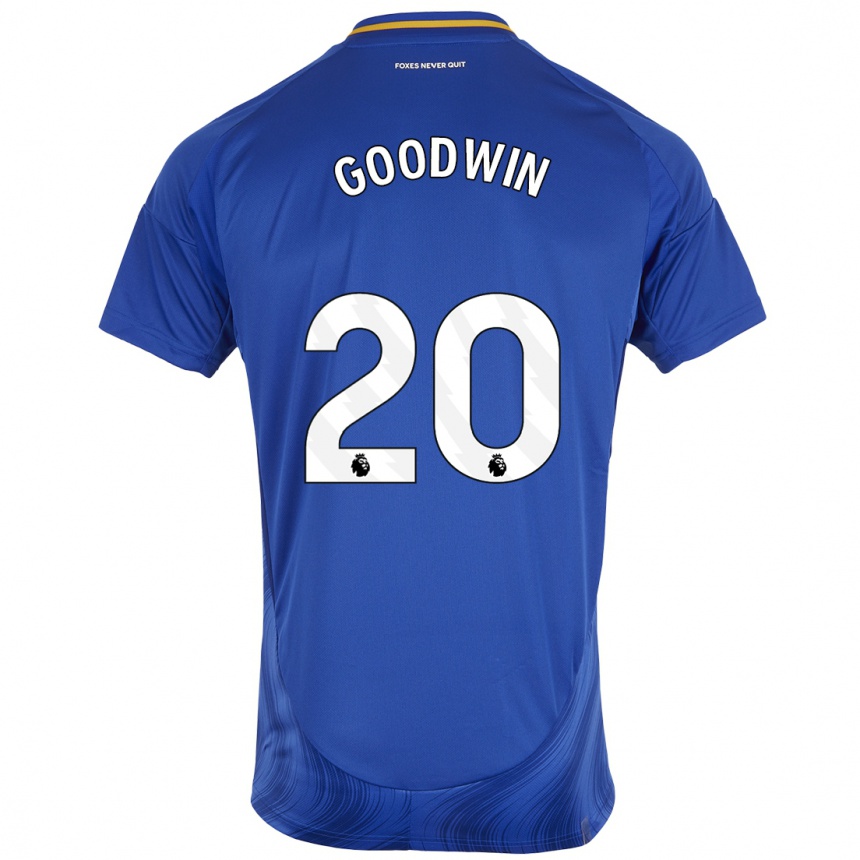 Kinder Fußball Missy Goodwin #20 Blau Weiß Heimtrikot Trikot 2024/25 T-Shirt Luxemburg