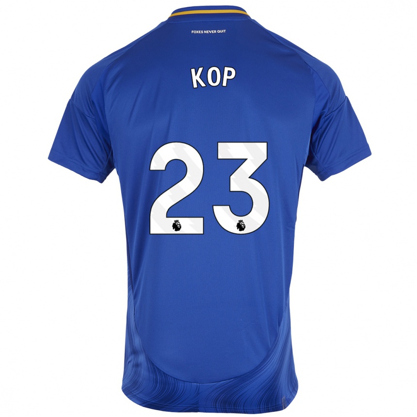 Kinder Fußball Lize Kop #23 Blau Weiß Heimtrikot Trikot 2024/25 T-Shirt Luxemburg