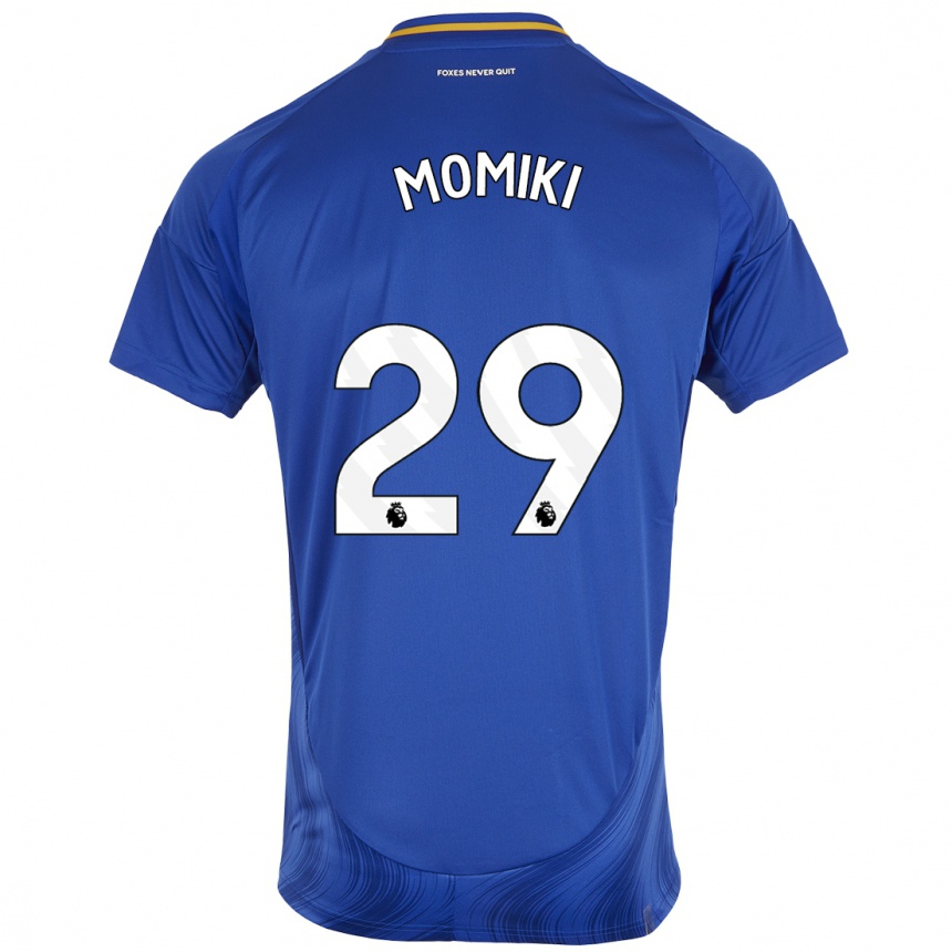 Kinder Fußball Yuka Momiki #29 Blau Weiß Heimtrikot Trikot 2024/25 T-Shirt Luxemburg