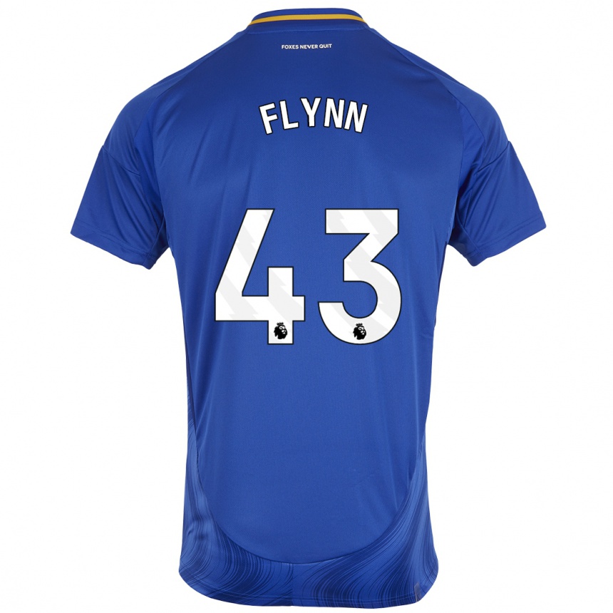 Kinder Fußball Shane Flynn #43 Blau Weiß Heimtrikot Trikot 2024/25 T-Shirt Luxemburg