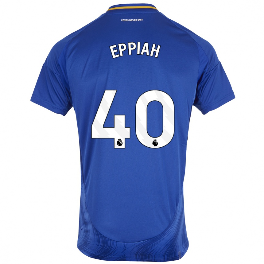 Kinder Fußball Josh Eppiah #40 Blau Weiß Heimtrikot Trikot 2024/25 T-Shirt Luxemburg