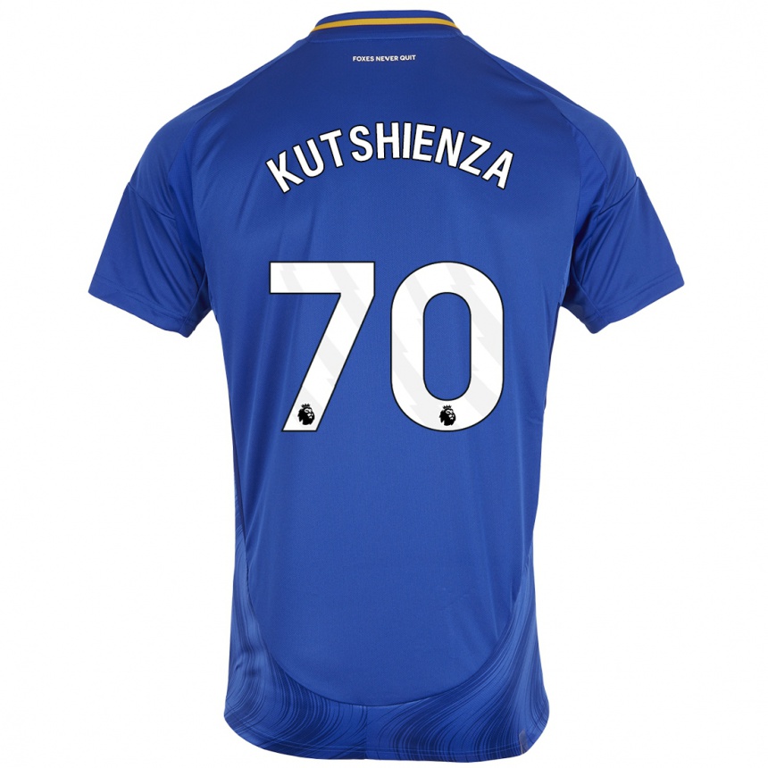 Kinder Fußball Jesper Kutshienza #70 Blau Weiß Heimtrikot Trikot 2024/25 T-Shirt Luxemburg