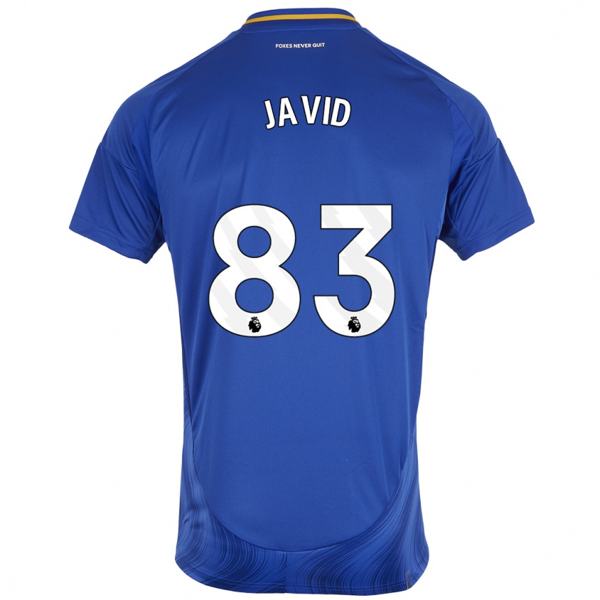 Kinder Fußball Abdullah Javid #83 Blau Weiß Heimtrikot Trikot 2024/25 T-Shirt Luxemburg