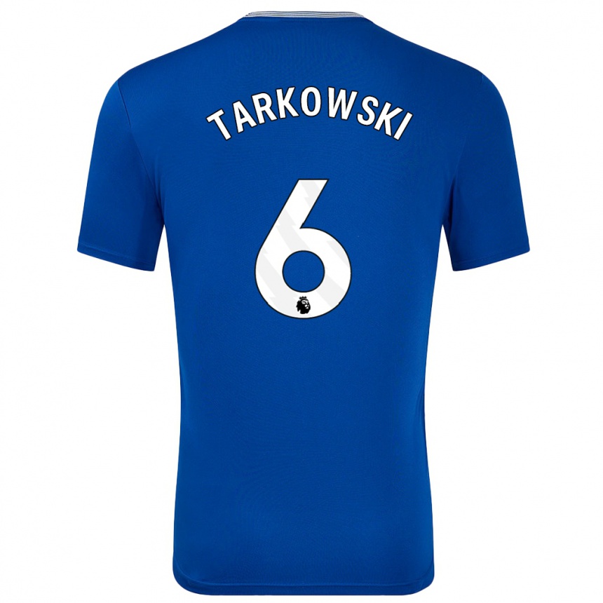 Kinder Fußball James Tarkowski #6 Blau Mit Heimtrikot Trikot 2024/25 T-Shirt Luxemburg