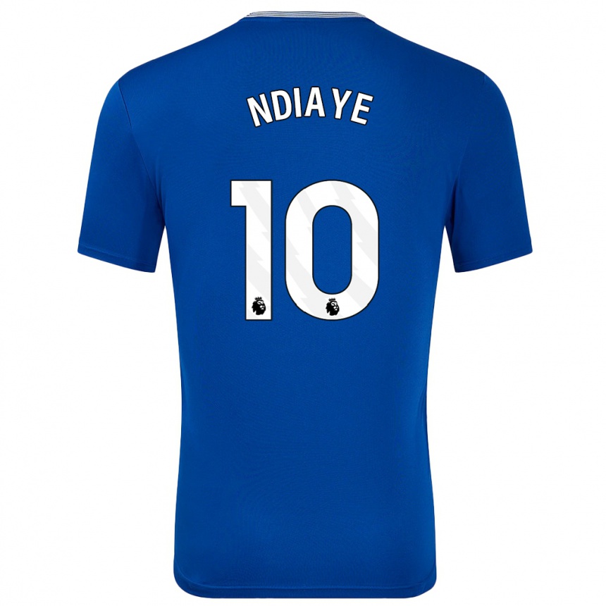 Kinder Fußball Iliman Ndiaye #10 Blau Mit Heimtrikot Trikot 2024/25 T-Shirt Luxemburg