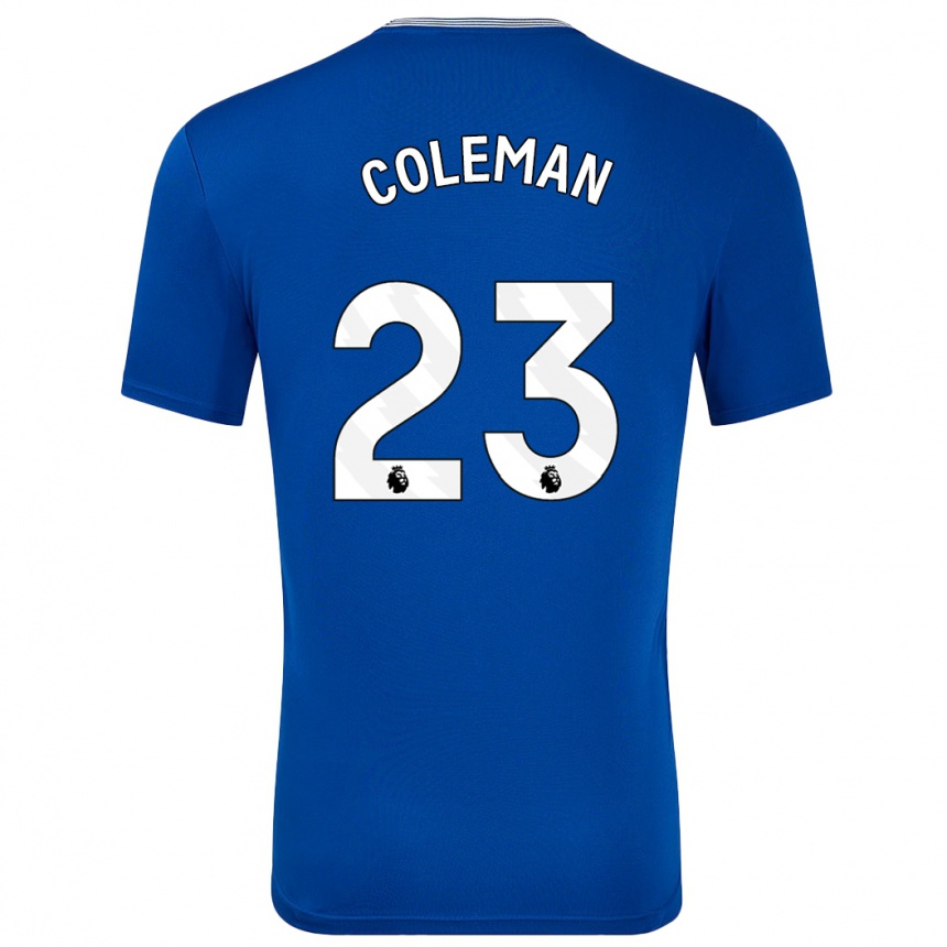 Kinder Fußball Seamus Coleman #23 Blau Mit Heimtrikot Trikot 2024/25 T-Shirt Luxemburg