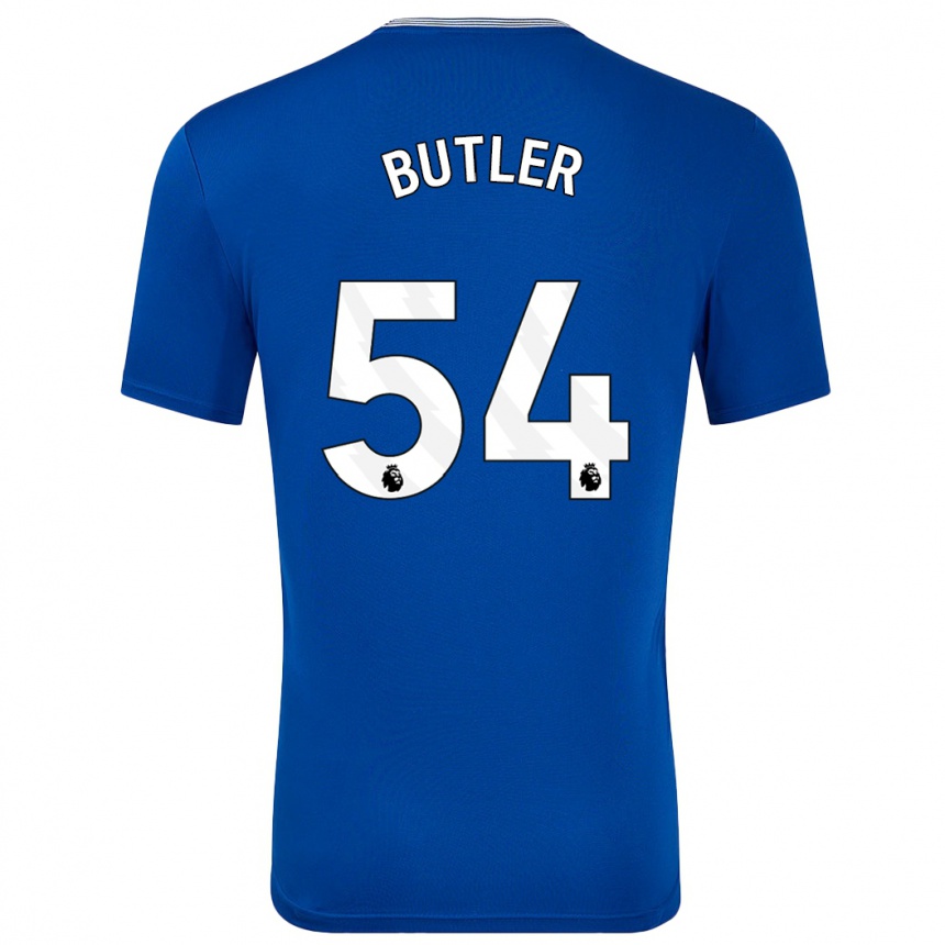 Kinder Fußball Jack Butler #54 Blau Mit Heimtrikot Trikot 2024/25 T-Shirt Luxemburg