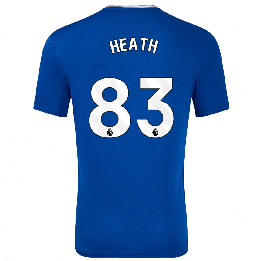 Kinder Fußball Isaac Heath #83 Blau Mit Heimtrikot Trikot 2024/25 T-Shirt Luxemburg