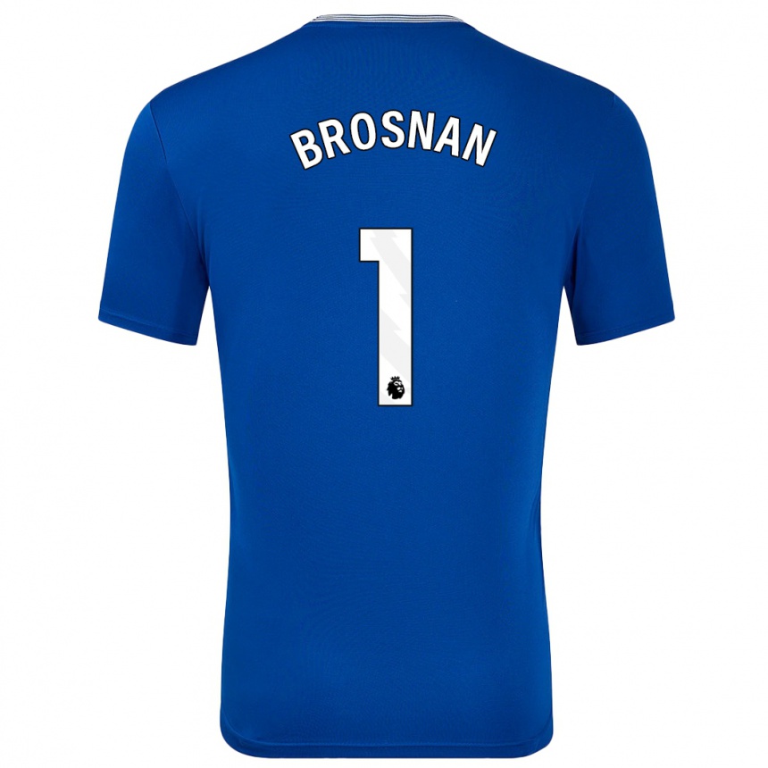 Kinder Fußball Courtney Brosnan #1 Blau Mit Heimtrikot Trikot 2024/25 T-Shirt Luxemburg