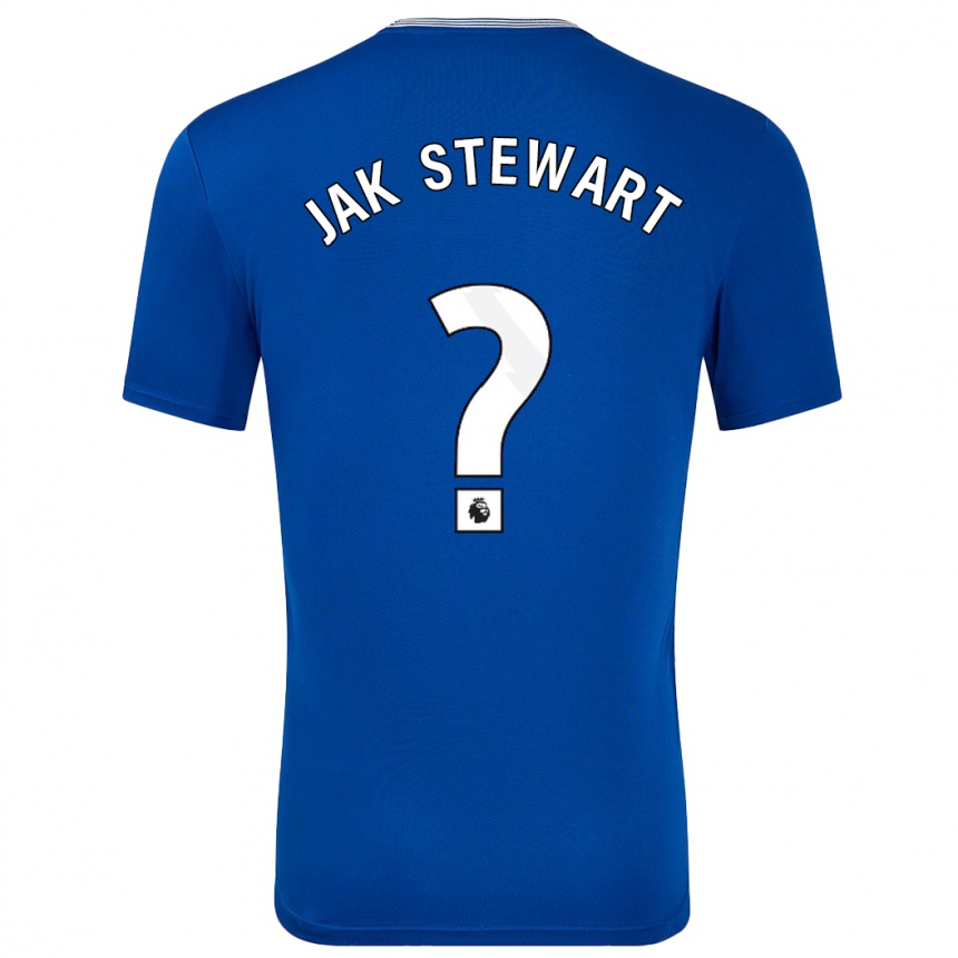 Kinder Fußball Jak Stewart #0 Blau Mit Heimtrikot Trikot 2024/25 T-Shirt Luxemburg