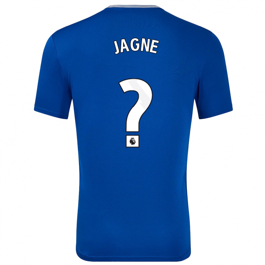 Kinder Fußball Imam Jagne #0 Blau Mit Heimtrikot Trikot 2024/25 T-Shirt Luxemburg