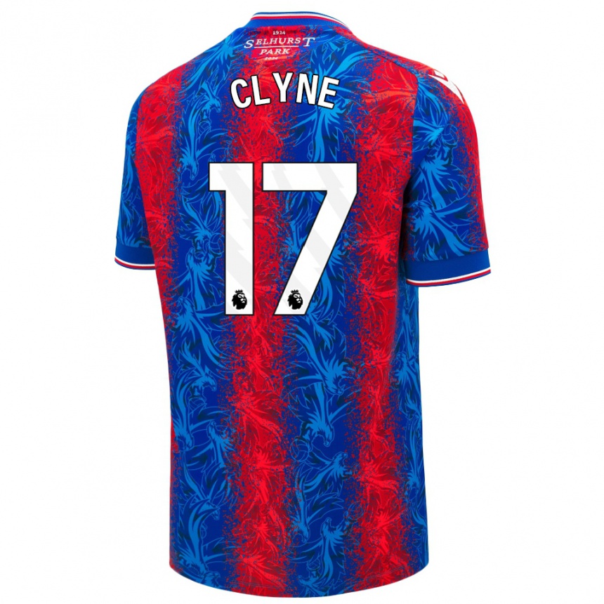 Kinder Fußball Nathaniel Clyne #17 Rot Blauen Streifen Heimtrikot Trikot 2024/25 T-Shirt Luxemburg