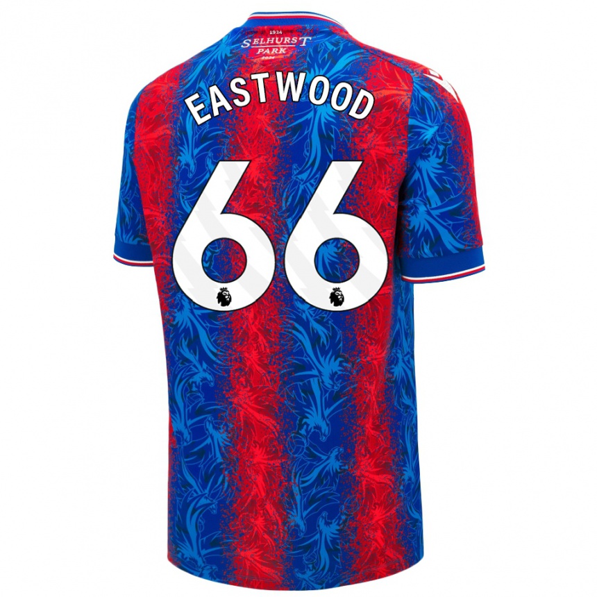 Kinder Fußball Billy Eastwood #66 Rot Blauen Streifen Heimtrikot Trikot 2024/25 T-Shirt Luxemburg