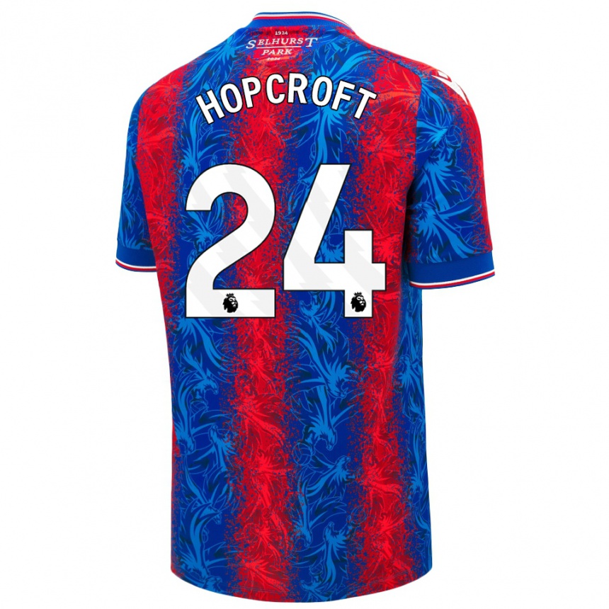 Kinder Fußball Shanade Hopcroft #24 Rot Blauen Streifen Heimtrikot Trikot 2024/25 T-Shirt Luxemburg