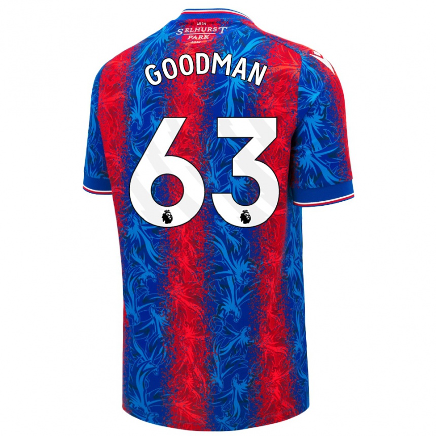 Kinder Fußball Owen Goodman #63 Rot Blauen Streifen Heimtrikot Trikot 2024/25 T-Shirt Luxemburg