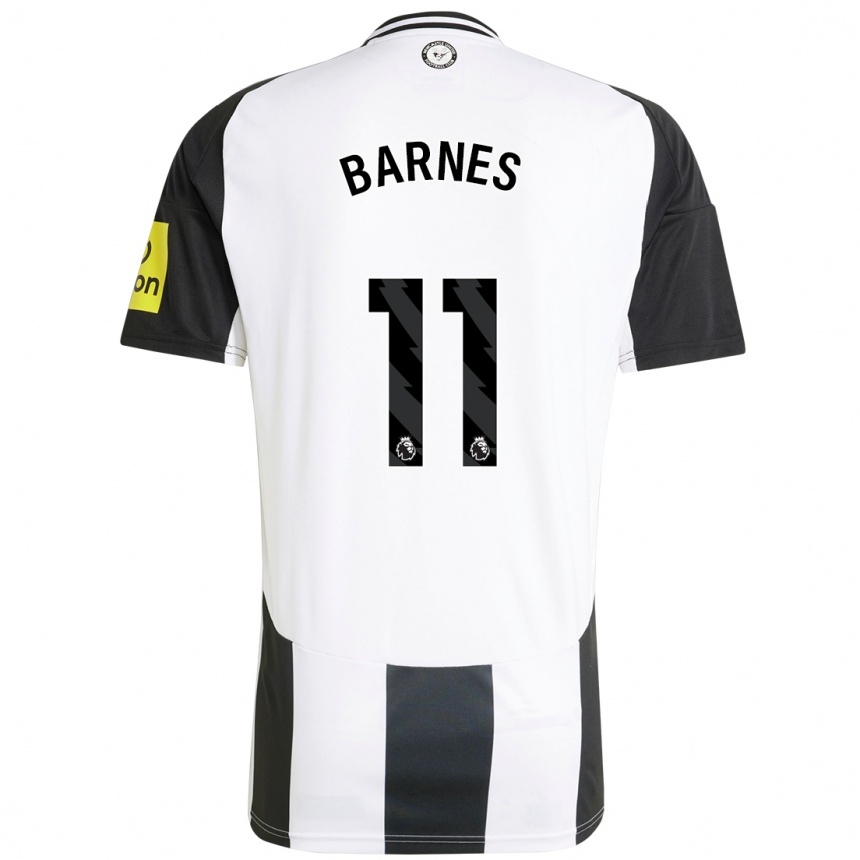 Kinder Fußball Harvey Barnes #11 Weiß Schwarz Heimtrikot Trikot 2024/25 T-Shirt Luxemburg