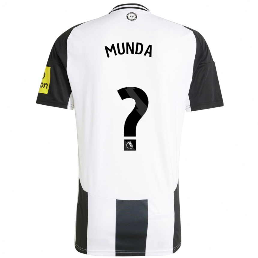 Kinder Fußball Anthony Munda #0 Weiß Schwarz Heimtrikot Trikot 2024/25 T-Shirt Luxemburg