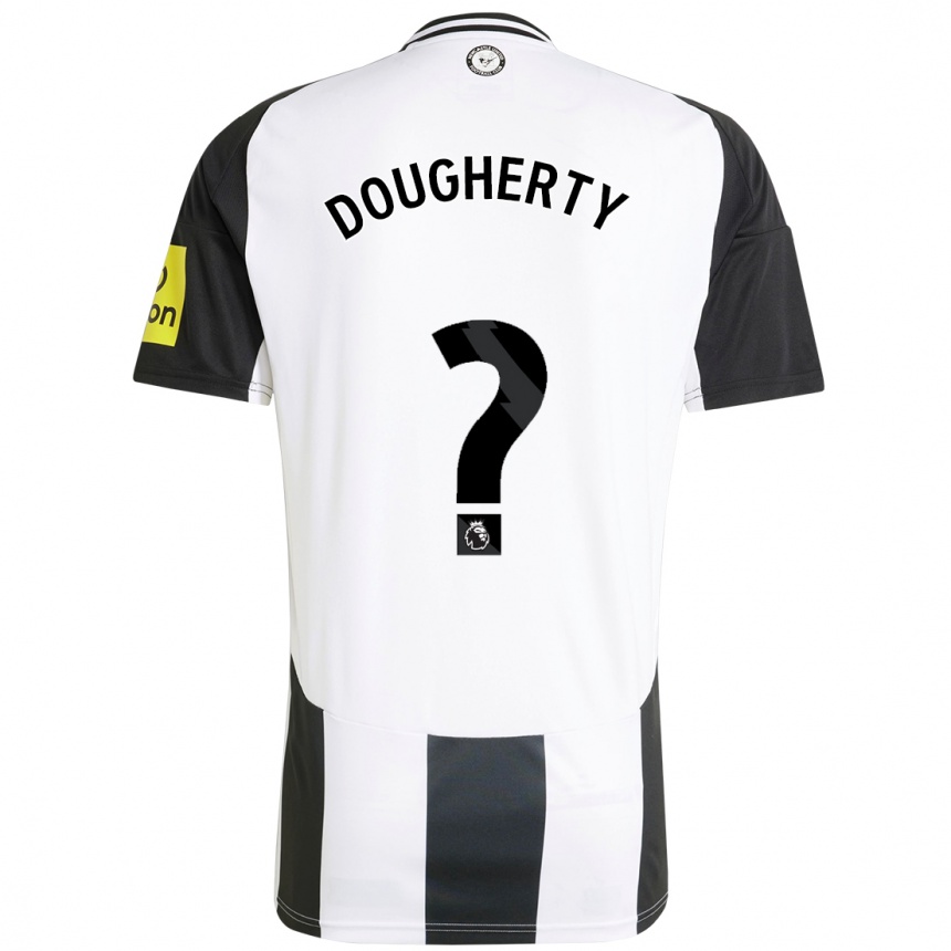 Kinder Fußball Ryan Dougherty #0 Weiß Schwarz Heimtrikot Trikot 2024/25 T-Shirt Luxemburg