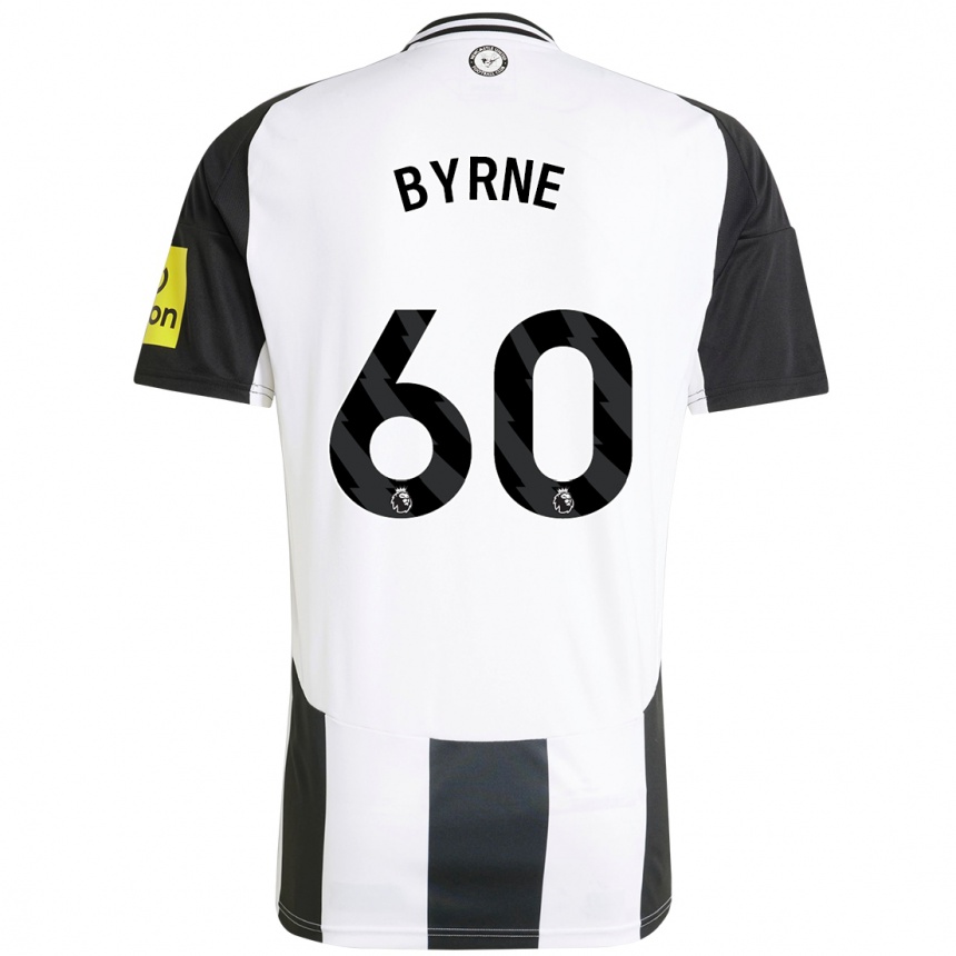 Kinder Fußball Reece Byrne #60 Weiß Schwarz Heimtrikot Trikot 2024/25 T-Shirt Luxemburg