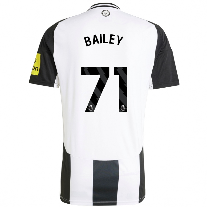 Kinder Fußball Scott Bailey #71 Weiß Schwarz Heimtrikot Trikot 2024/25 T-Shirt Luxemburg