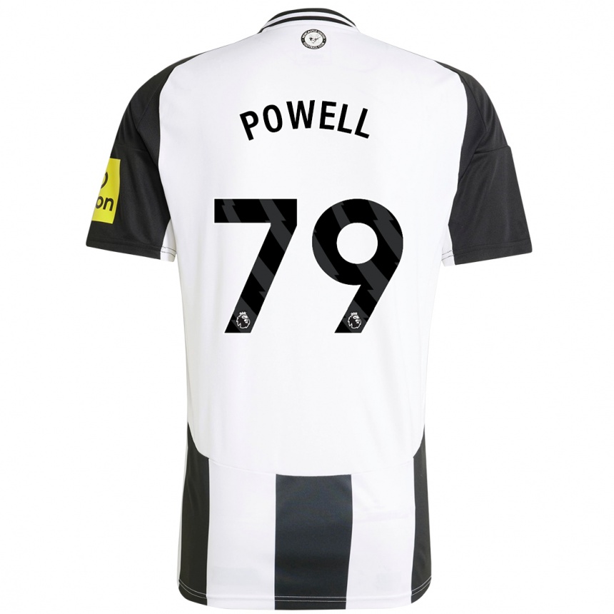 Kinder Fußball Rory Powell #79 Weiß Schwarz Heimtrikot Trikot 2024/25 T-Shirt Luxemburg