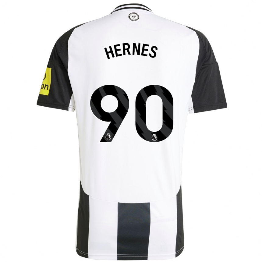 Kinder Fußball Travis Hernes #90 Weiß Schwarz Heimtrikot Trikot 2024/25 T-Shirt Luxemburg