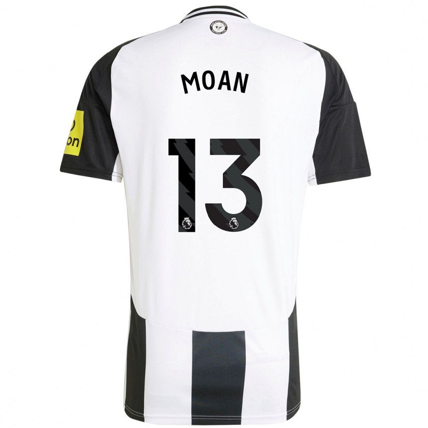 Kinder Fußball Claudia Moan #13 Weiß Schwarz Heimtrikot Trikot 2024/25 T-Shirt Luxemburg