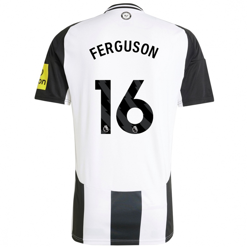 Kinder Fußball Becky Ferguson #16 Weiß Schwarz Heimtrikot Trikot 2024/25 T-Shirt Luxemburg