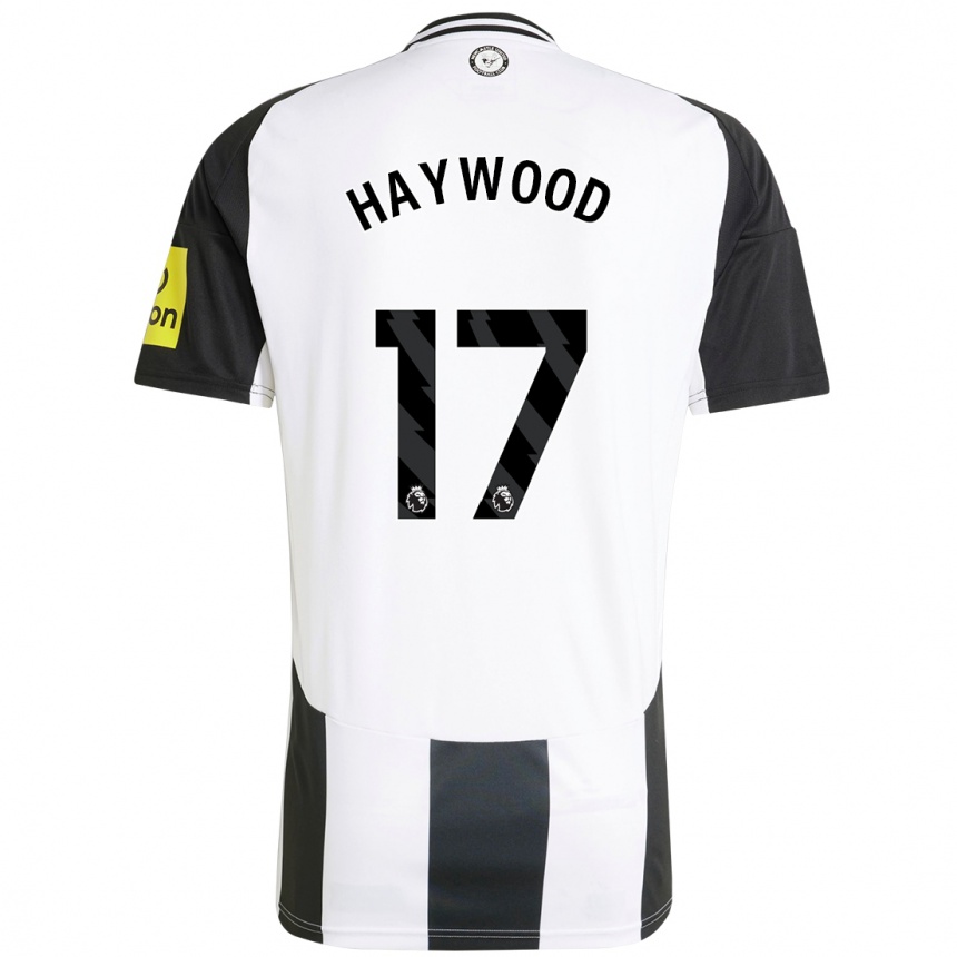 Kinder Fußball Sophie Haywood #17 Weiß Schwarz Heimtrikot Trikot 2024/25 T-Shirt Luxemburg