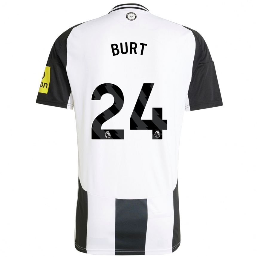 Kinder Fußball Daisy Burt #24 Weiß Schwarz Heimtrikot Trikot 2024/25 T-Shirt Luxemburg