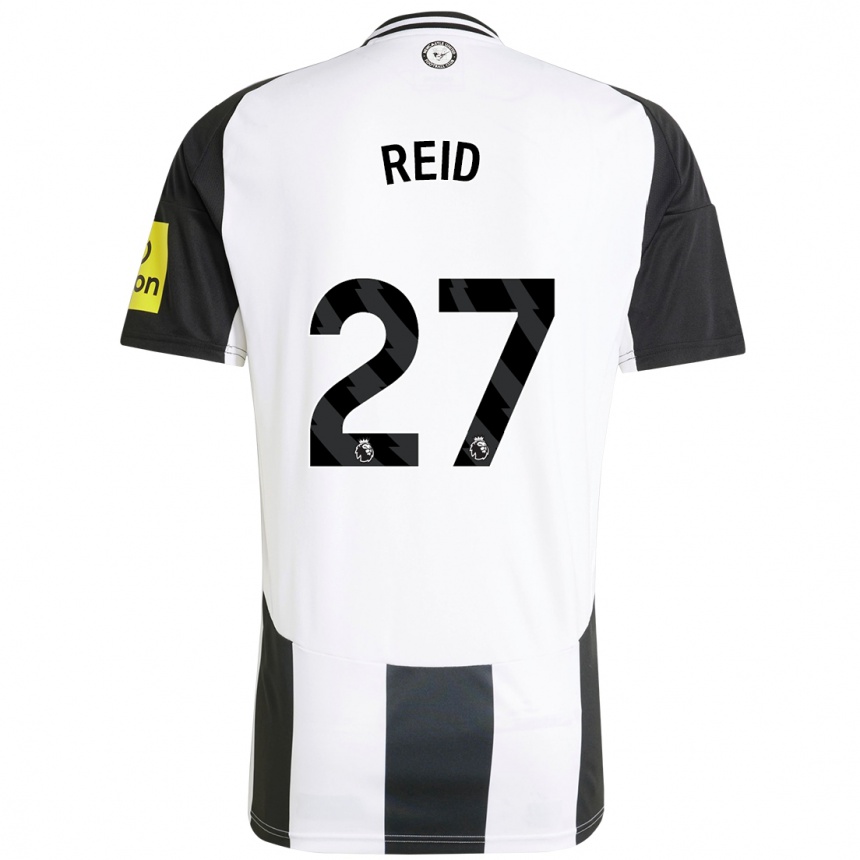 Kinder Fußball Hannah Reid #27 Weiß Schwarz Heimtrikot Trikot 2024/25 T-Shirt Luxemburg