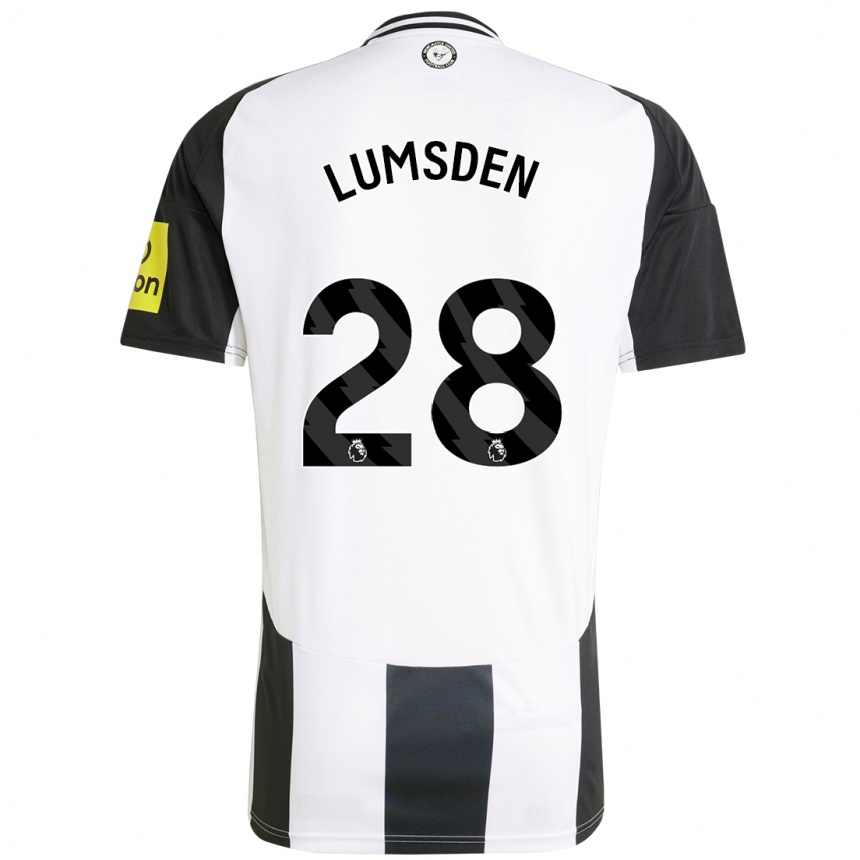 Kinder Fußball Beth Lumsden #28 Weiß Schwarz Heimtrikot Trikot 2024/25 T-Shirt Luxemburg