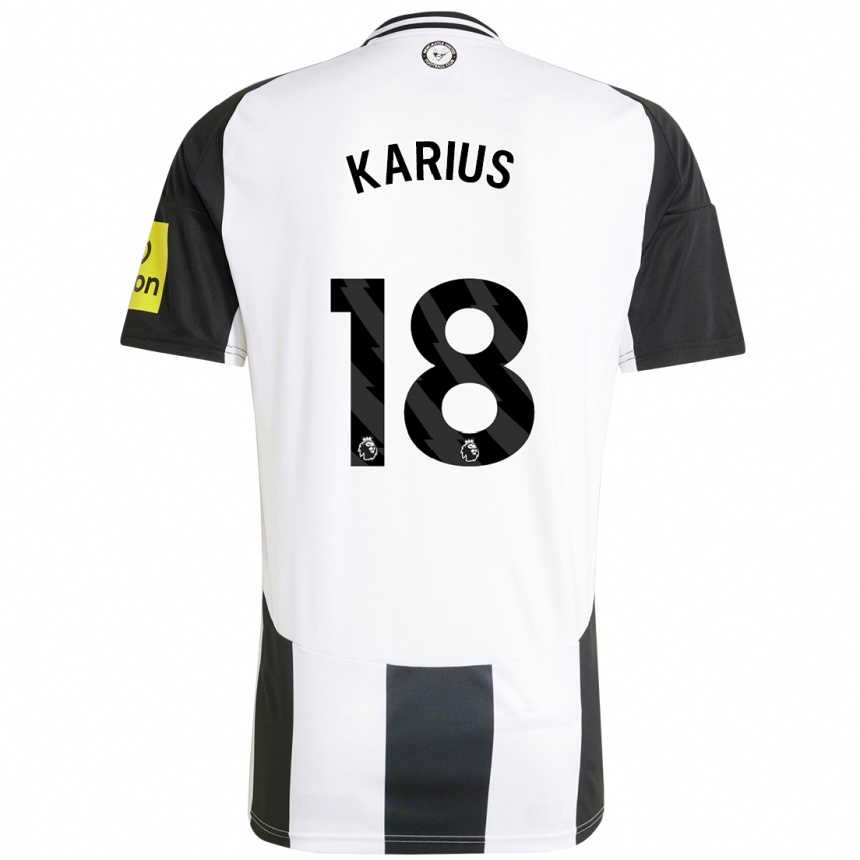 Kinder Fußball Loris Karius #18 Weiß Schwarz Heimtrikot Trikot 2024/25 T-Shirt Luxemburg