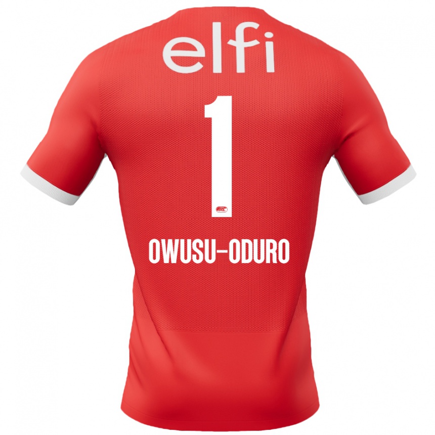 Kinder Fußball Rome Jayden Owusu-Oduro #1 Rot Weiß Heimtrikot Trikot 2024/25 T-Shirt Luxemburg