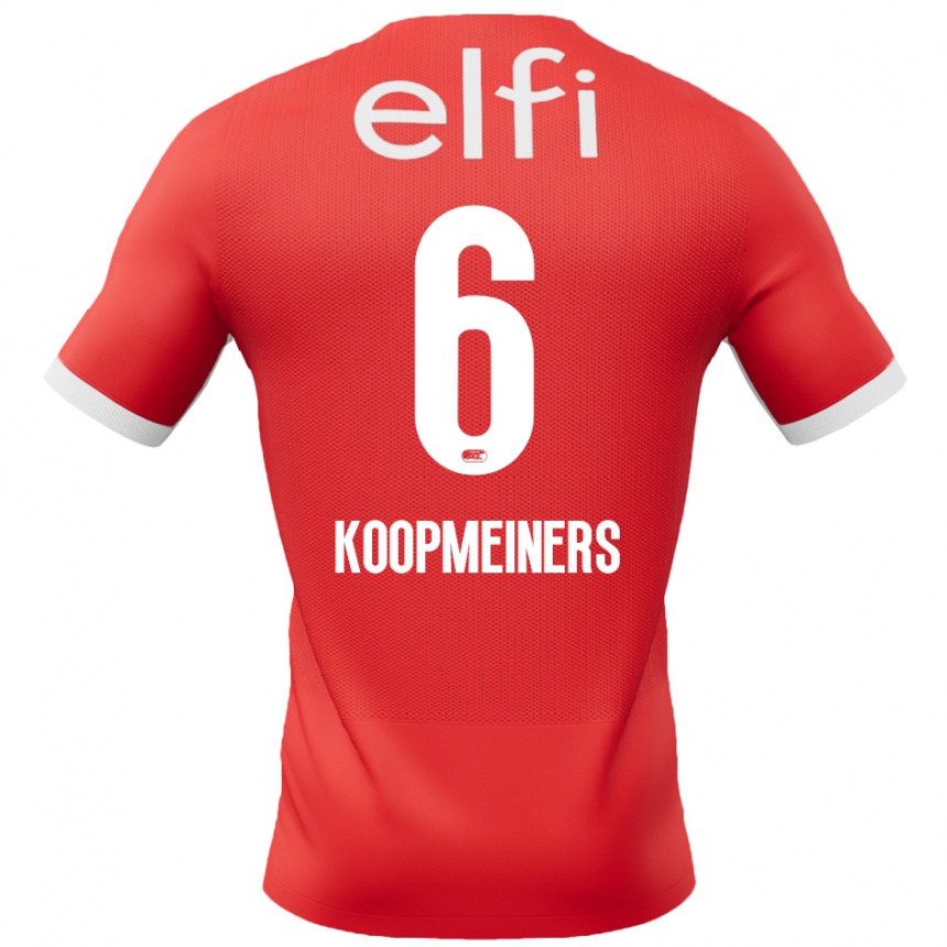 Kinder Fußball Peer Koopmeiners #6 Rot Weiß Heimtrikot Trikot 2024/25 T-Shirt Luxemburg