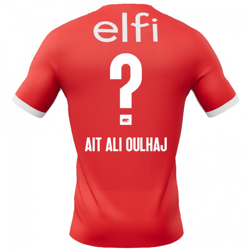 Kinder Fußball Adam Ait Ali Oulhaj #0 Rot Weiß Heimtrikot Trikot 2024/25 T-Shirt Luxemburg