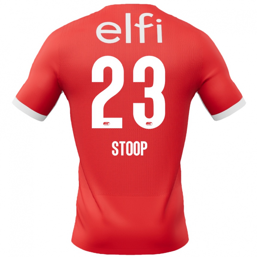 Kinder Fußball Maudy Stoop #23 Rot Weiß Heimtrikot Trikot 2024/25 T-Shirt Luxemburg