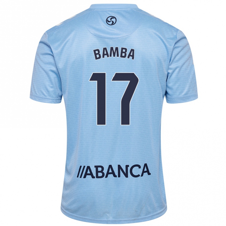 Kinder Fußball Jonathan Bamba #17 Himmelblau Heimtrikot Trikot 2024/25 T-Shirt Luxemburg