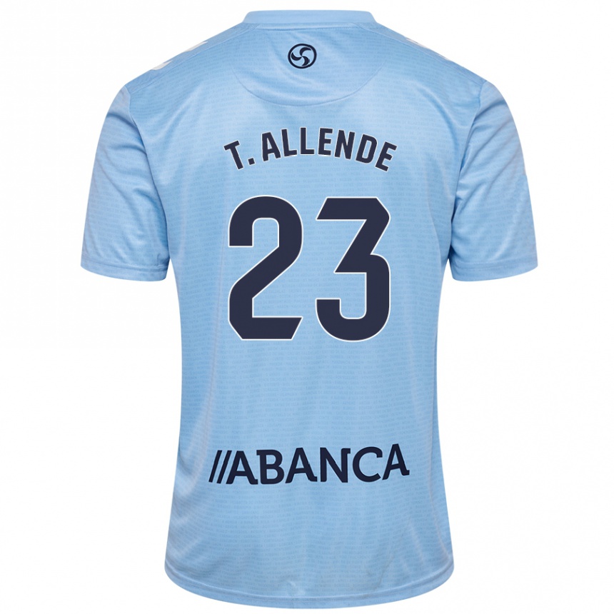 Kinder Fußball Tadeo Allende #23 Himmelblau Heimtrikot Trikot 2024/25 T-Shirt Luxemburg