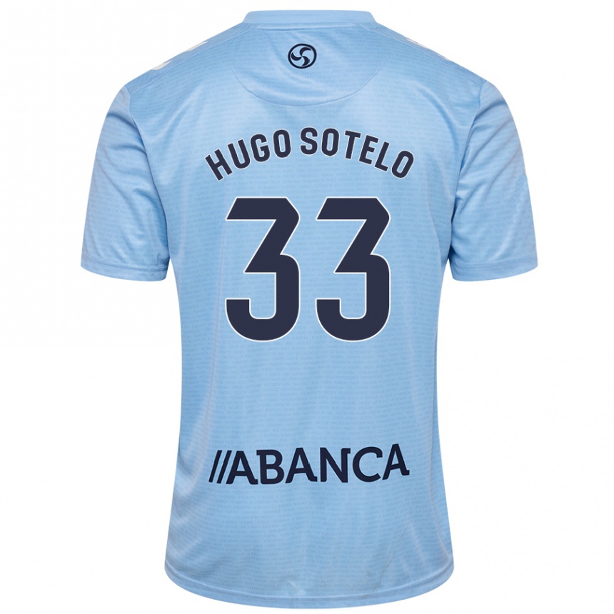 Kinder Fußball Hugo Sotelo #33 Himmelblau Heimtrikot Trikot 2024/25 T-Shirt Luxemburg