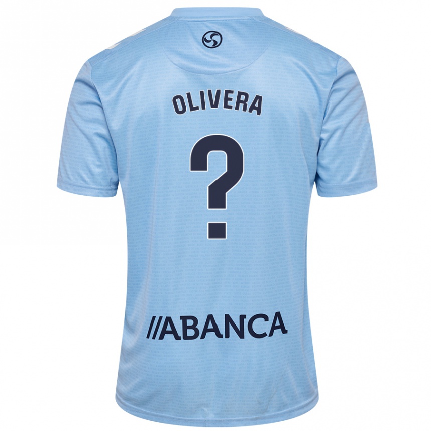 Kinder Fußball Nacho Olivera #0 Himmelblau Heimtrikot Trikot 2024/25 T-Shirt Luxemburg